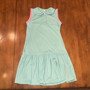 Darla Tennis Dress - Turquoise w/ Pink Trim - 11/12